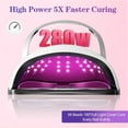 thumbnail image 4 of Lampe à Ongles UV, Lampe à Ongles LED Rouge pour Vernis Gel, Séchoir à Ongles à Polymérisation Rapide 280 W, 66 Perles de Lampe avec 4 Minuteries, Poignée Portable Écran LCD Lumière UV Rouge, Outils Professionnels d'Art des Ongles en Gel pour la Maison et le Salon, 4 of 8