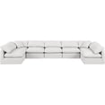 thumbnail image 3 of Meridian Furniture Indulge 234" Cream Vegan Leather U-Shaped Modular Sectional, 3 of 9