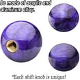 thumbnail image 4 of Round Ball Shift Knob Universal Marble Style Gear Shift Knob 5 6 Speed for Manual Automatic Vehicles with Adapters (Purple), 4 of 12