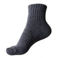 thumbnail image 2 of Unisex Children Girl's Boy's 3 Pairs Low Crew Cushioned Sports Socks Solid JH0105 XS 3Y-5Y (Grey), 2 of 2