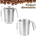 thumbnail image 2 of 48 oz/64 oz Stainless Steel Pitcher with Lid Rustproof Stainless Steel Measuring Cup with Marking and Handle for Home Kitchen Restaurant Bar, 2 of 11