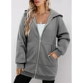 thumbnail image 5 of ONLYSHE Women's Zip Up Hoodies Oversized Fleece Long Sleeve Sweatshirts Casual Fall Jacket Coat with Pocket(S-3XL), 5 of 6