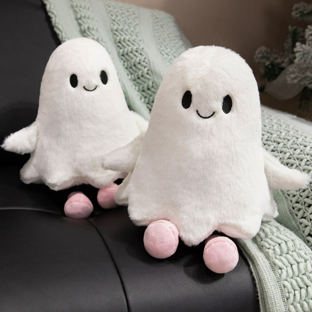Herunwer Funny White Ghost Plush Ultra-Soft Stuffed Animal Cute