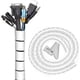 thumbnail image 1 of Organizador y protector de cables flexible para el hogar, la oficina, la PC y la TV: solución de gestión de cables de 22 mm x 3 m. Ocultador de cables en espiral, 1 of 6