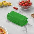 thumbnail image 3 of Soul Creat Butter Dish with Lid, Flip Top Plastic Butter Dish with Spreader, Green, 3 of 7