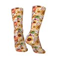 thumbnail image 3 of Goofa Sunflowers Pumpkins And Autumn Leaves Printed Men's Crew Socks, Soft Durable Breathable Moisture-Wicking with Odor Control Cotton socks, 3 of 9
