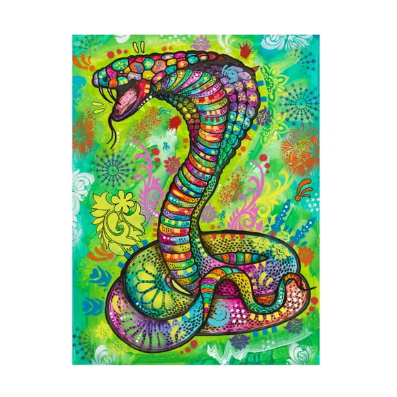 Canvas Wall Art - Dean Russo 'Danger Noodle' Wall Art for Living Room, Bedroom, or Office Décor by Trademark Fine Art - 14 x 19 Inches