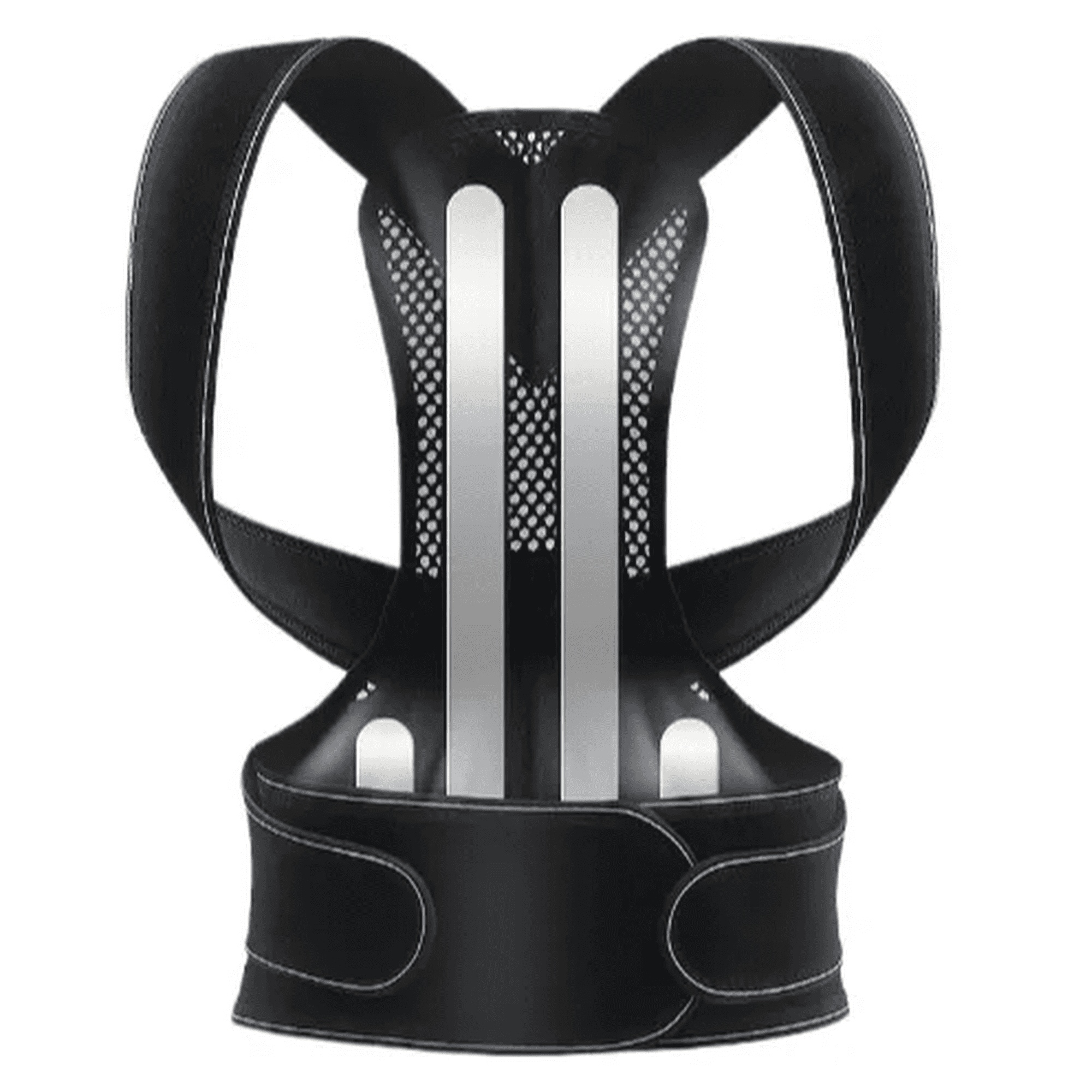 Heavy-Duty Back Support Vest with Adjustable Tension Straps and Flexible Support Rods, Breathable Posture Corrector for Daily Alignment and Body Contouring Underwear for Home