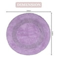 thumbnail image 3 of Home Weavers Radiant Collection Bathroom Rug 100% Cotton Tufted Round Shape Bathroom Rug, Soft & Absorbent Bath Rugs, Non-Slip Bath Rug, Machine Wash Dry Bath Mats - 30" Round, Purple, 3 of 9