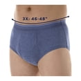 thumbnail image 5 of 3-Pack Men's Super Absorbency Washable Reusable Bladder Control Briefs Grey 3X (Waist 46-48), 5 of 5