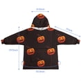 thumbnail image 7 of Black Halloween Pumpkins Blanket Hoodies for Kids 6-13YR Oversize Wearable Blanket Hoodies for Boys Girls Teens, 7 of 7