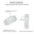 thumbnail image 6 of Rosec Jewels Certified Moissanite Wedding Band for Women (D-VS1 Quality) Wide Floral Band Ring for Bride - with Jewelry Box, 10K White Gold, US 9.00, 6 of 7