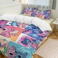 3 Pieces Angel And Stitch Bedding Comforter Set Full with 2 Pillowcases