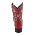 thumbnail image 4 of TuffRider Youth Fire Red Floral Western Boot- 4- Red With Free Assorted Striped Socks, 4 of 7
