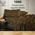 thumbnail image 2 of 24" EXTRA DEEP POCKETS - 1000-Thread Count 100% Egyptian Cotton California King Sheet Set, Long Staple Cotton, 1000-TC Pure Cotton - California King, Leopard Print, 2 of 7
