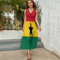 thumbnail image 3 of Presidential Standard of Ghana Dress Summer Street Style Bohemia Long Dresses Female Sleeveless Printed Maxi Dress, 3 of 9