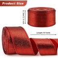 thumbnail image 2 of Duslogis Red Glitter Wired Ribbon,Red with Metallic Edge,Christmas Ribbon for Wreath, ChritmasTree Decoration, Gift Wrapping,Home Decor, 2.5 Inch x 10 Yards, 2 of 7