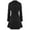 Black, variant on Longline Women's Tailcoat with Decorative Lace and Asymmetrical Button Front Design for Elegant Outerwear