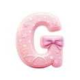 thumbnail image 7 of Pink 26 Alphabet Christmas 2D Acrylic Ornaments - 1pc 3.1in(8cm) Backpack & Car Pendant Decor, Cute Holiday Letter Hanging Accessories, Festive Christmas Alphabet Charms, G, 7 of 7