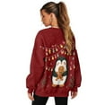 thumbnail image 2 of Xoenoiee Christmas Penguin Cookies Bulb Print Sweatshirts for Women Xmas Oversized Pullover Crewneck Tops Long Sleeve Sweaters Comfy Fall Winter Outfits Clothes 2025 Fashion, Size S, 2 of 7