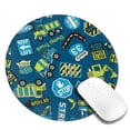 thumbnail image 2 of Disketp Machinery Road Construction Small Mouse Pad 7.9x7.9 Inches,Washable Round Mousepad For Office Laptop Computer,Non-Slip Rubber Base Mouse Pads For Wireless Mouse, 2 of 9