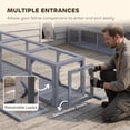 thumbnail image 5 of PawHut Wooden Outdoor Cat Tunnel Toy W/ Entrances, Cat Tube, Dark Gray, 5 of 9
