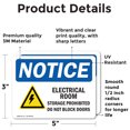 thumbnail image 2 of (2 Pack) Electrical Room Storage Prohibited Sign, 2 of 7