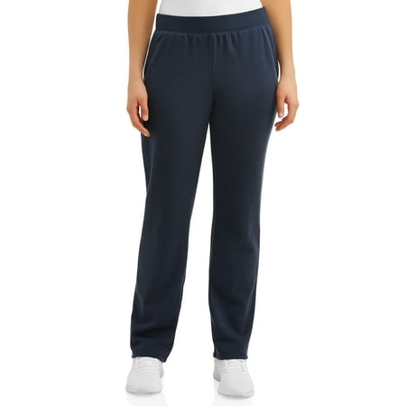 Time and Tru - Time and Tru Women's Athleisure Fleece Open Bottom Pant ...