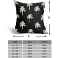 thumbnail image 4 of Palm Tree Black Pillow Covers 20X20 Inch Tropical Coastal Plants Coconut Trees Decorative Pillow Cases Set of 2 Summer Retro Cotton Linen Throw Pillows Home Decor For Sofa Couch Cushion Outdoor, 4 of 6