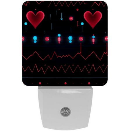 

Love LED Square Night Light - Soft Glow Plug-in Lamp with Dusk to Dawn Sensor for Bedroom and Hallway - Energy Efficient Compact Design