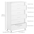 thumbnail image 3 of HOMCOM Commode, Organisateur de Rangement à 6 Tiroirs pour Chambre, 3 of 10