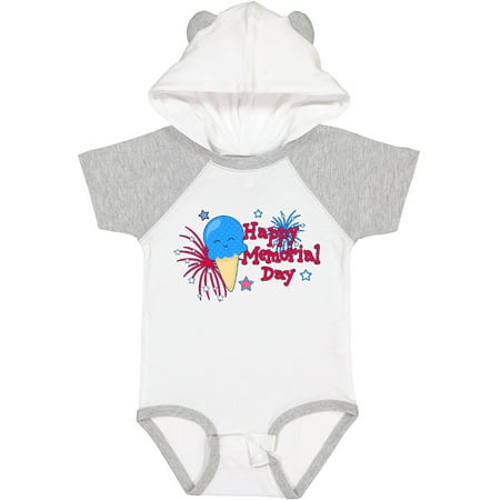 

Inktastic Happy Memorial Day with Ice Cream Cone Fireworks and Stars Gift Baby Boy or Baby Girl Bodysuit