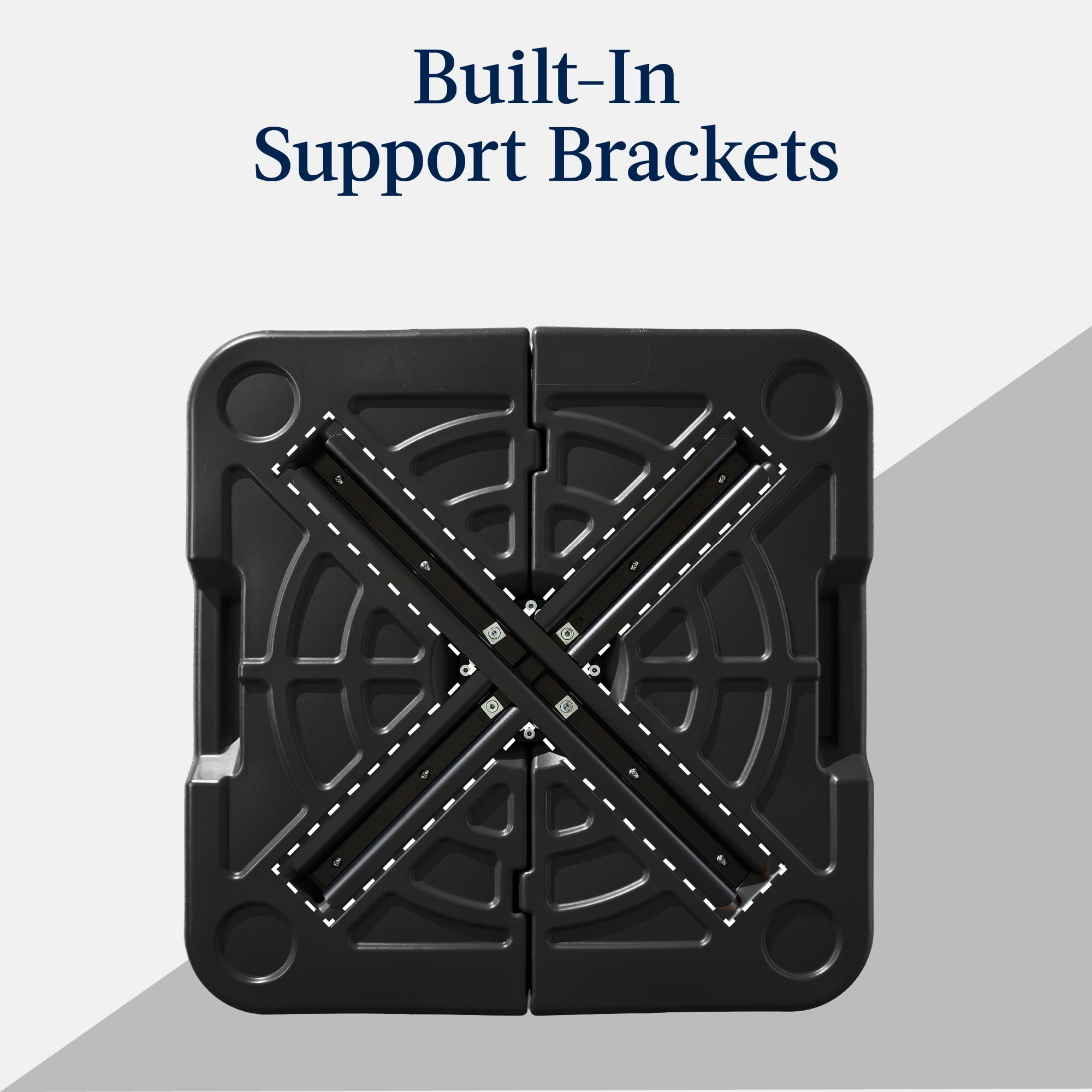 Best Choice Products 330lb Capacity Fillable Heavy-Duty Outdoor Cantilever Umbrella Base w/ Easy-Fill Spouts - Black