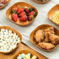 thumbnail image 4 of 1/6 Pcs Kitchen Wooden Grain Plastic Square Plate Flower Pot Cup Coaster Plate Kitchen Spit Dish Plate Coaster Serving Plate 6 Pcs, 4 of 5