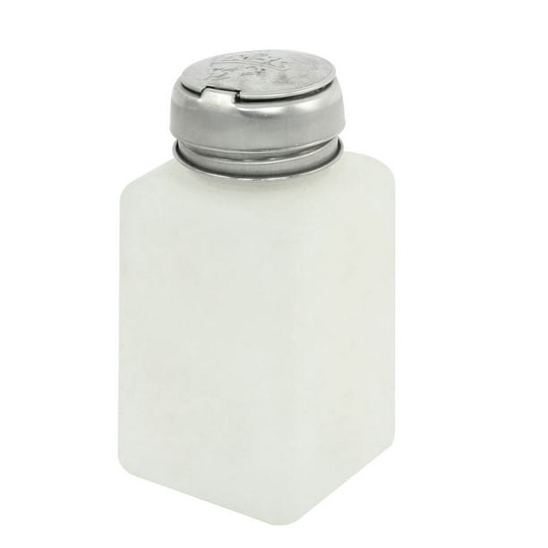 Botella de alcohol líquido de la industria White Lab con tapa de bomba de 200 ml