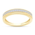 thumbnail image 6 of AFFY White Natural Diamond Engagement & Wedding Trio Band Ring Set In 10k Yellow Gold (0.5 Cttw), 6 of 9