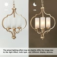 thumbnail image 2 of LNC Modern/Contemporary 3-Light Gold Chandelier with Glass Shade,LED Kitchen Island Light, 2 of 4