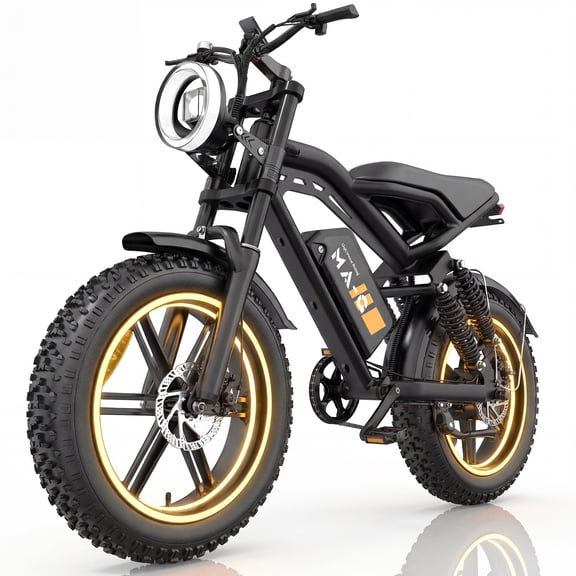 HeloKeep Electric Bike for Adults, 1500W Peak, 20"x4" Fat Tire Off-Road Electric Mountain Bike, 48V 20Ah Removable Battery UL 2849 Certified, Full Suspension, 7-Speed, 32 MPH