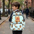 thumbnail image 5 of Bulopur Capybara Kids Backpack for Girls Boys, Summer Fruit Kawaii Animal Print School Bag Lightweight/Breathable/Durable/Waterproof Multi-Pocket Book Bag for Elementary Students, 5 of 7