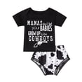thumbnail image 2 of Cowboys Cow Print Shorts bummies, 2 of 7