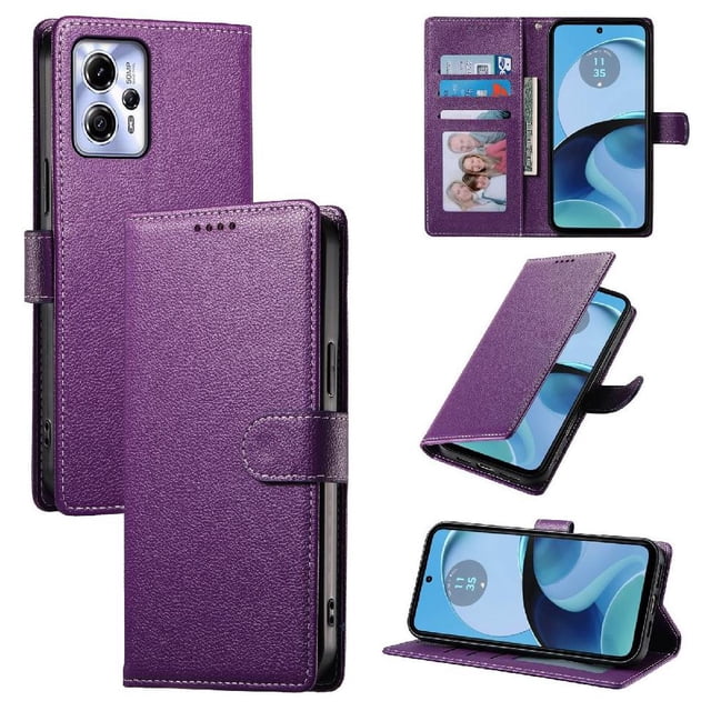 Case for FOXDOCK Motorola Moto G13 4G Wallet Case – Premium Leather, 3 Card Slots, Shockproof Protection