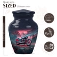 thumbnail image 2 of JAGASY Bike Cremation Urn for Ashes Adult Male, Dark Blue Small Urns for Human Ashes Keepsake, Sunset Clouds Cemetery Tree Decorative Urns for Brother, Miniature Burial Urn for Sister, (3 Inch), 2 of 7
