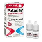 Pataday Once Daily Relief Allergy Eye Drops by Alcon, for Eye Allergy Itch Relief, 2.5 ml (2 Count)