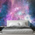 thumbnail image 2 of Idea4wall 4pcs Vibrant Pink Andromeda Galaxy Stick Wallpaper Removable Wall Murals Large Wall Stickers for Home Decoration, 132"x96", 2 of 5