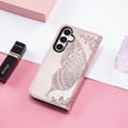 thumbnail image 4 of Wallet Case for Samsung Galaxy S23 FE Case Crystal Glitter Bling with Card Holder Stand Leather Flip Phone Case Diamond Butterfly Protective Case for Samsung Galaxy S23 FE Crystal Rose Gold, 4 of 16