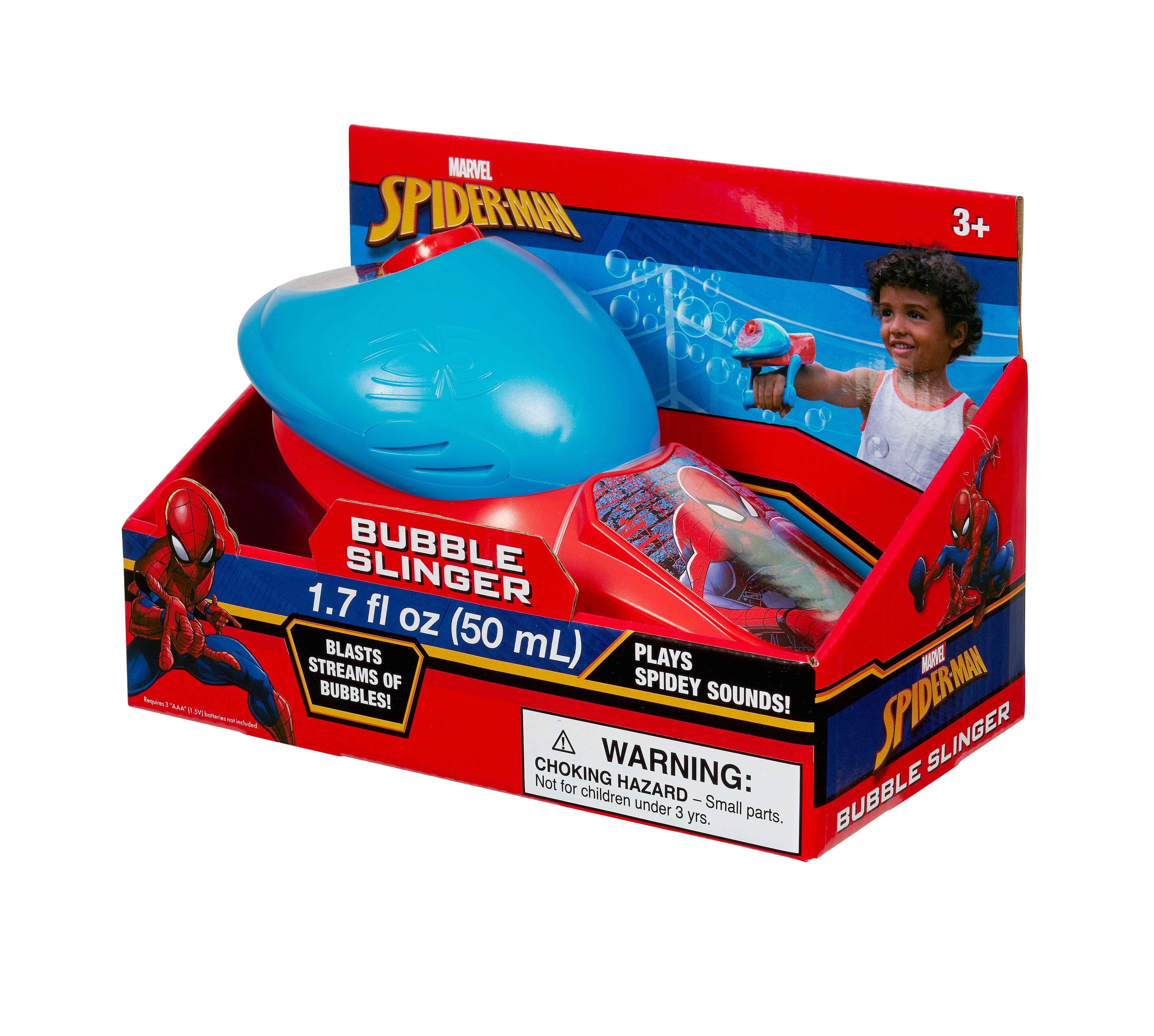 Little Kids Inc. Spiderman Bubble Slinger Blowing Toy