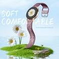 thumbnail image 5 of Comvin Compatible With Samsung Galaxy Watch 7 6 5 4 Bands 40mm 44mm/Watch 6 Classic 47mm 43mm/Watch 5 Pro Bands 45mm for Women Lady Girl, Silicone Dressy Fancy Floral Wristbands, 5 of 8