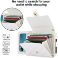 thumbnail image 4 of for Motorola Moto Razr+ 2023 Case with RFID Blocking, Moto Razr Plus Wallet Phone Case with Card Holder Women Girls PU Leather Kickstand Motorola Razr+ 2023 Wallet Phone Case White, 4 of 14
