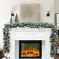 thumbnail image 6 of Qunler 2 pack - 9ft Outdoor Pre-Lit Christmas Garland with Lights & Timer for Fireplace Mantel Indoor Outdoor Christmas Decoration, 8 Modes, Battery Operated, Green, 6 of 7