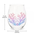 thumbnail image 3 of Ocean Animal Drinking Glass, 2D Marine Life Stemless Tumbler(Coral) | 2D Sea Creature With Smooth Rim And Thick Base, Coastal Glassware For Wine, Whiskey, Cocktails And Ocean Lover Gifts, 3 of 7